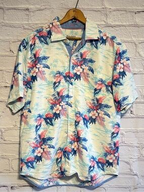 Tommy Bahama Light Blue Tropical Floral Button-Down Shirt